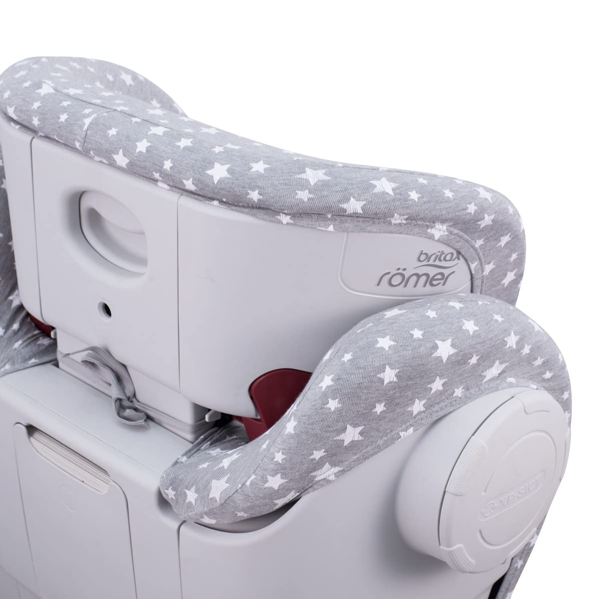 JYOKO Kids Bezug kompatibel mit Römer KIDFIX II XP SICT, kidfix 2 S, Kidfix Z - Line (WHITE Star, OHNE Auge)