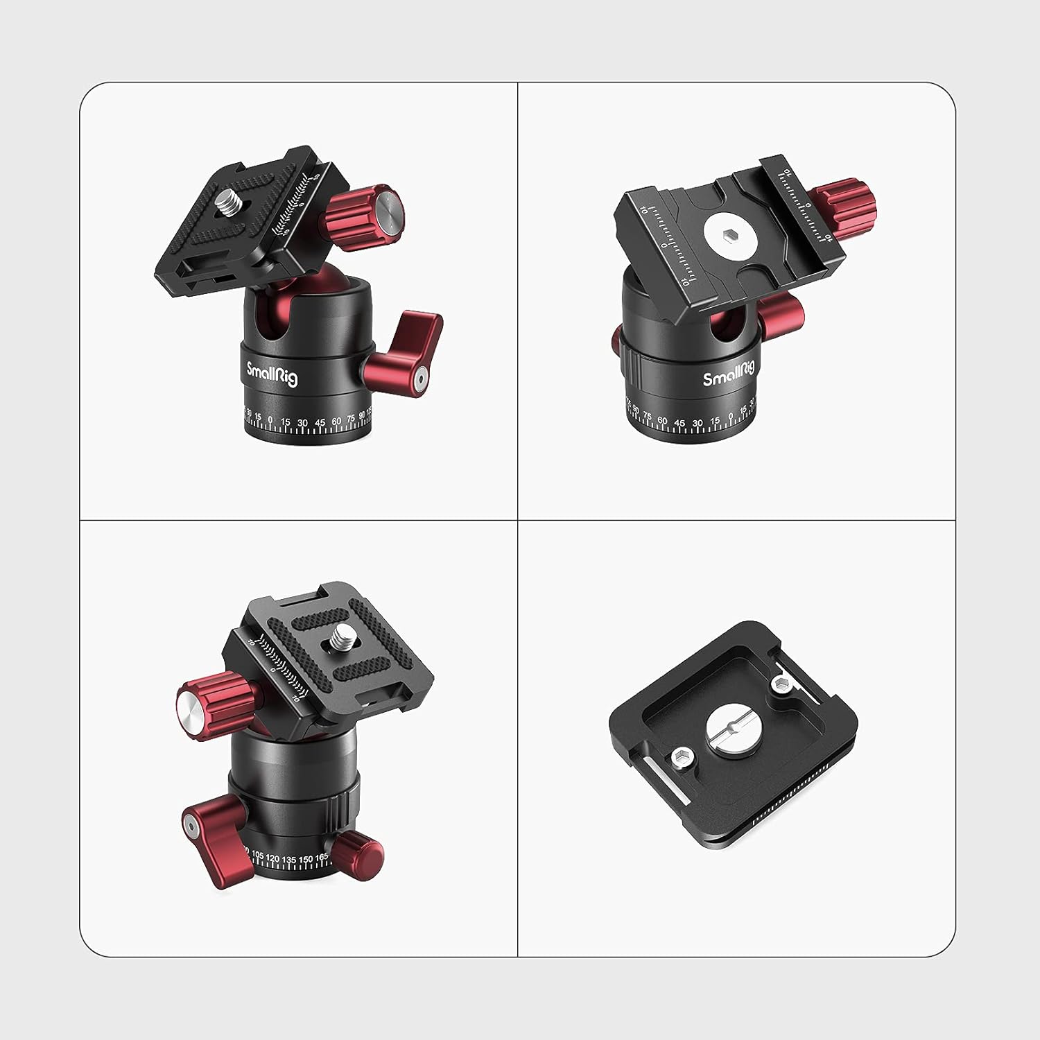 Flash Deals - 70% OFF SmallRig Tripod for iPhone Desktop Mini Tripod - Aluminum Alloy 20 inches/ 50 cm with 360 Degree Ball Head, 1/4 inch Quick Shoe Plate for Vlogging DSLR Camera Video, Load up to 11 pounds