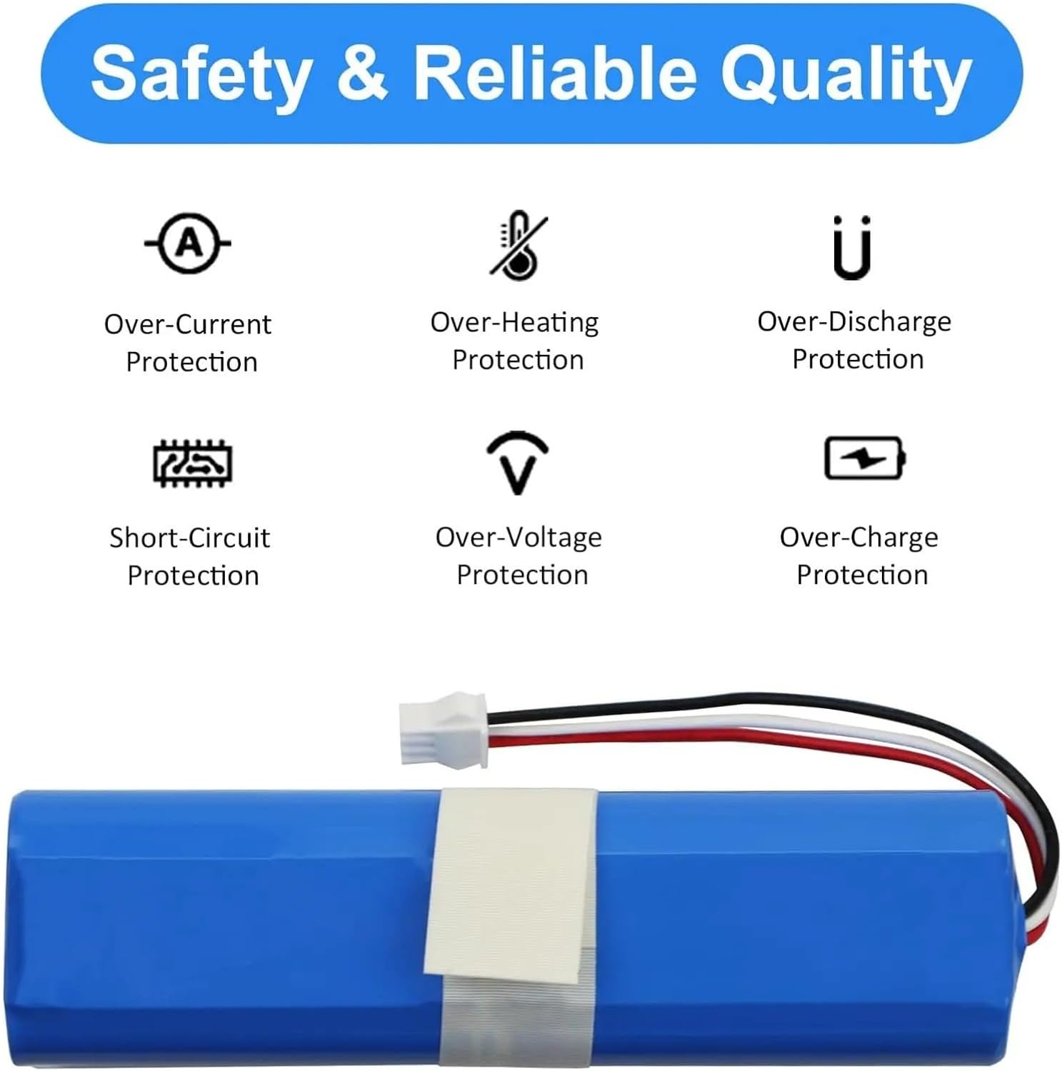 Battery Replacement，Compatible for Neabot，N2 NOMO N1 Plus DS0060B L8850 Robot Vacuum，Compatible for Tesvor，M1, Uoni V980 Max, LR1