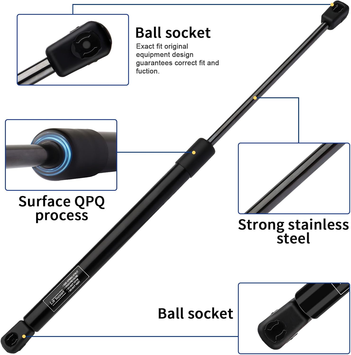 Rear Hatch Liftgate Lift Supports Trunk Struts 2007-2014 for Chevrolet Tahoe/Suburban 1500,2007-2013 for Chevrolet Suburban 2500,2007-2014 for GMC Yukon,for Cadillac Escalade, SG330076 6156 2Pcs Set