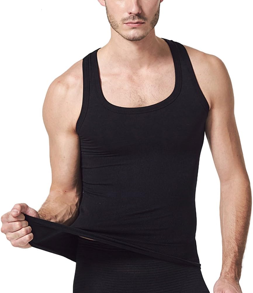 筋肉革命 コンプレッションウェア 加圧タンクトップ 加圧インナー メンズ ホワイトブラック Kaatutank M お得クーポン発行中 お腹引締め L