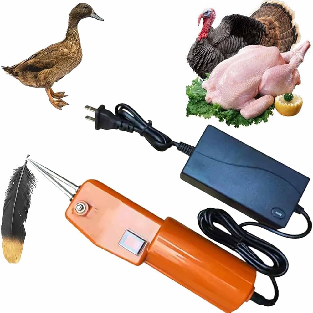 WYWY Spiumatrice di Piume di Pollame Elettrica 280W - Macchina da Spennare Elettrica per Pollo, Anatra, Oca e Tacchino, Potente Motore in Acciaio Inossidabile, Rimozione Piume Rapida ed Efficiente