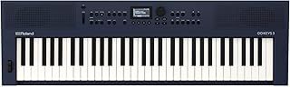 Roland GO:KEYS 3 Music Creation Keyboard | 61 Tasten | ZEN-Core Engine mit über 1000 internen Sounds | Integrierte Stereolautsprecher | Bluetooth Audio/MIDI für Musikstreaming – Midnight Blue