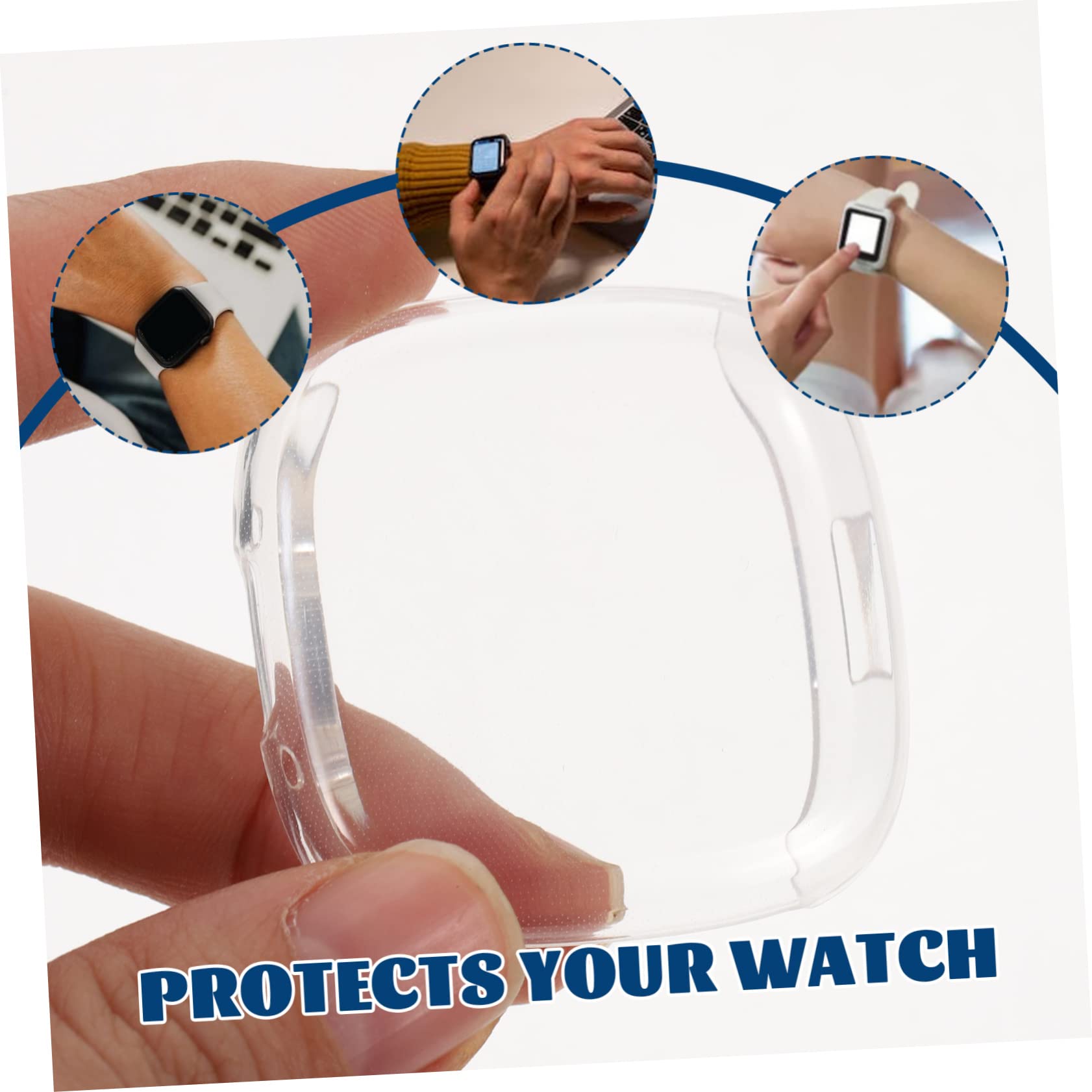 Angoily 20pezzi Custodia Protettiva Trasparente Per Smartwatch Sense Da Trasparente Protezione Completa Resistente Graffi e Urti Facile Accesso Tasti e Funzioni