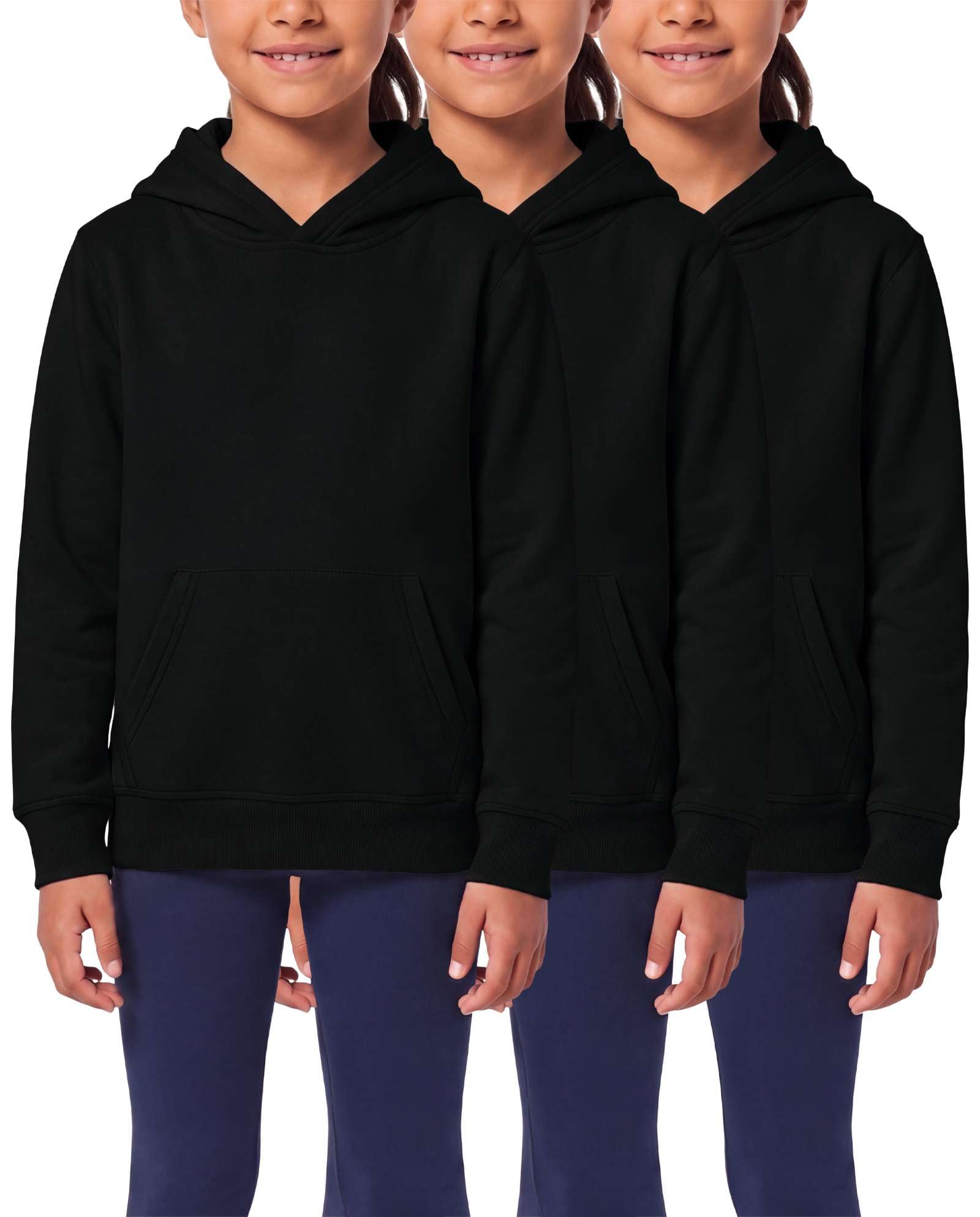 3 Pack Girls' Fleece Pullover Hoodies Sweatshirts Sweaters Kids Teens Tops