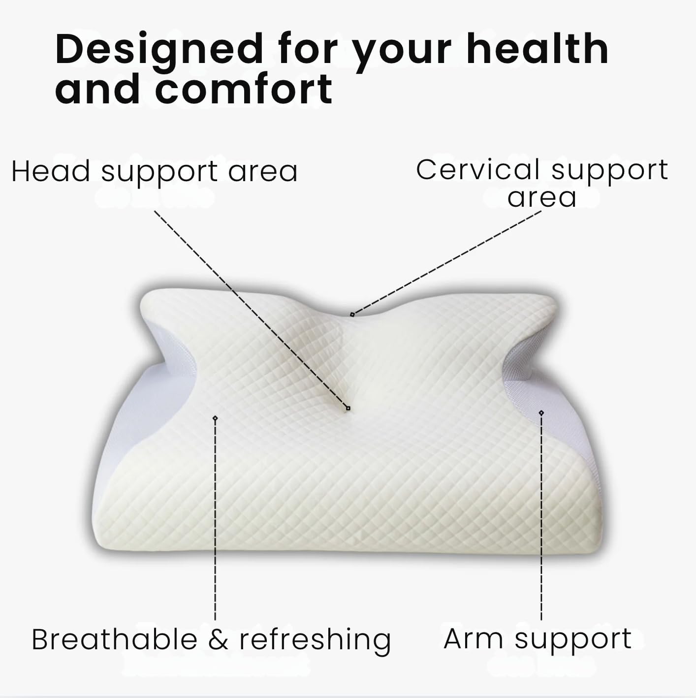 Neckhaven Pillow Hospitality Collection, Dreamers Relief Pillow for Neck Pain Relief, Support Your Head, Neck, Pine, Shoulders, Proper Alignment Ergonomic Pillows
