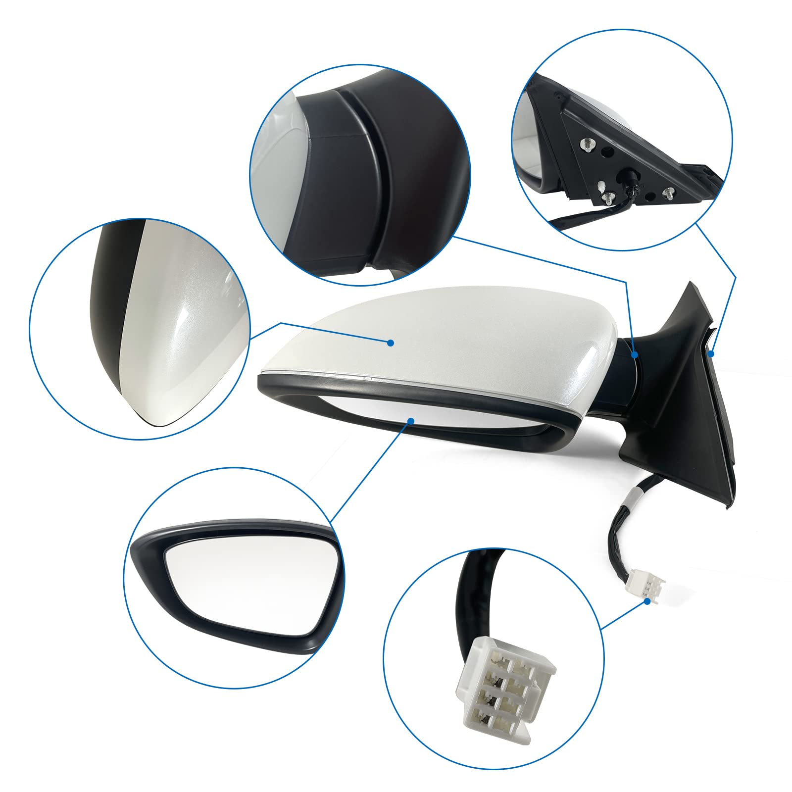 Amazon.com: Lqito Left Driver Side Door Mirror For Honda Accord LX