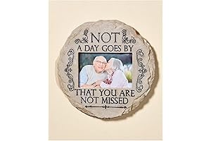 Memorial Garden Photo Stone Not a Day Goes By Gravestone Picture Holder...