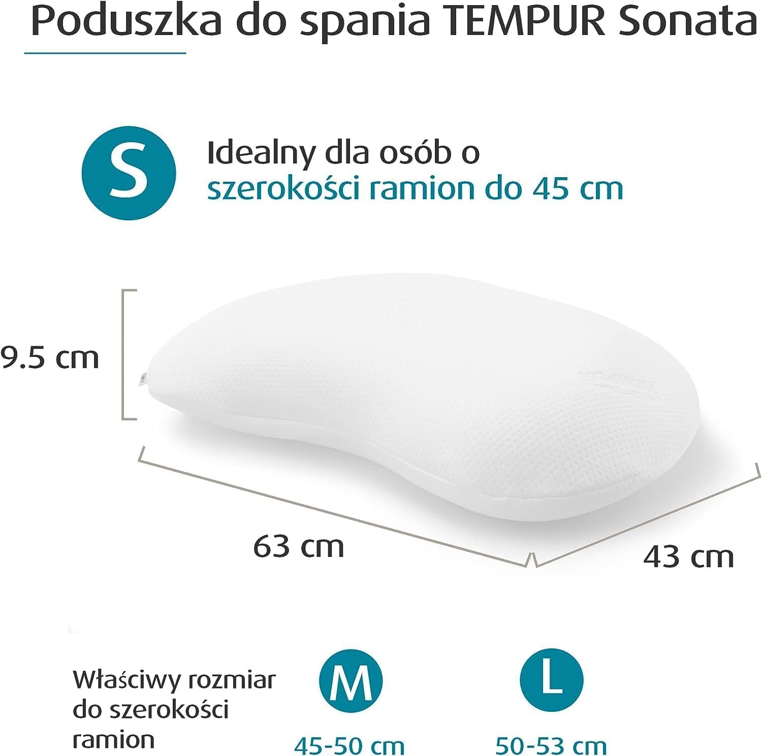 TEMPUR SONATA PILLOW Sサイズ 61×40×15cm TEMPUR SONATA PILLOW Sサイズ 61×40×15cm Pillow TEMPUR