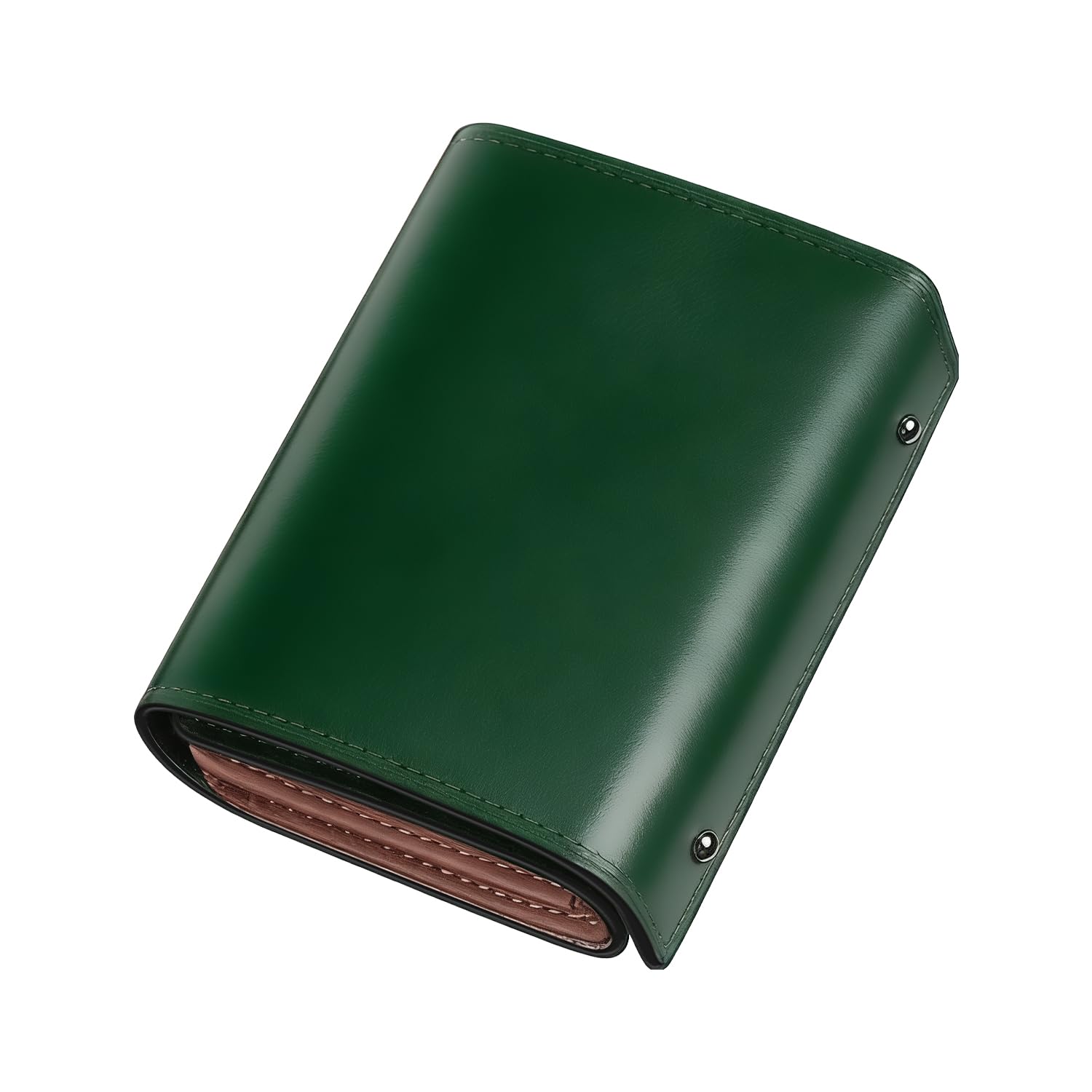 Men's 2-fold Wallet, Tochigi Leather, Genuine Leather, Large Capacity, Top-notch Wallet, Expertly Tailored, Mini Wallet, Compact, Simple, Cowhide Leather, Women's Wallet with Coin Purse, Unisex : Clot