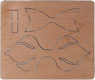 Kokarda kokarda drewniana matryca do wykrawania skóry scrapbooking forma do wytłaczania, forma do wycinania w kształcie kokardki do kolczyków biżuteria do samodzielnego wykonania skórzanych rękodzieła