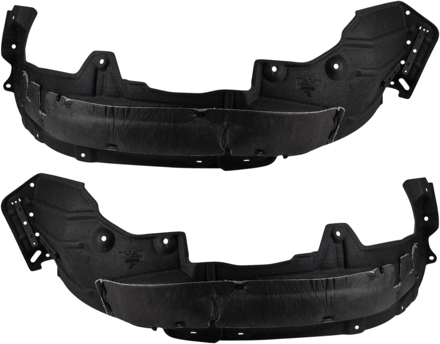 TRQ Front Inner Fender Liner Set Compatible with 2019-2021 Lexus NX300 NX300h LX1248139 LX1249145