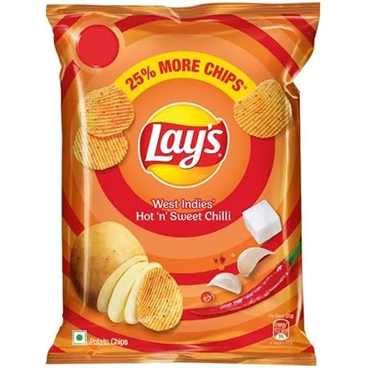 Lays Hot & Sweet Chilli Chips 66gm