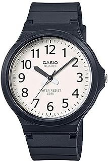 ساعة انالوج بعقارب للرجال MW-240-7 من كاسيو، هيكل كبير، مقاومة 50 متر، سوار