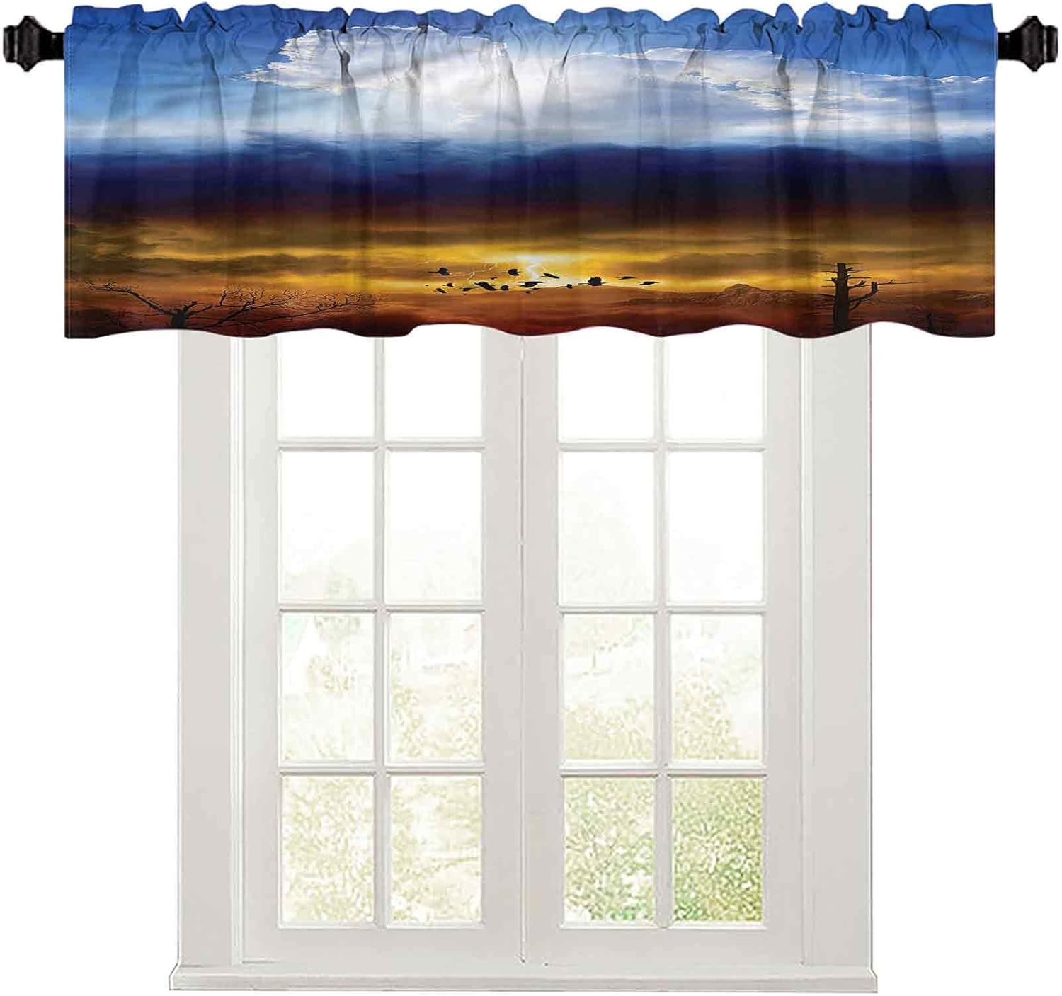 Valances Landscape,Sun Stormy Sky Heaven Thermal Insulated