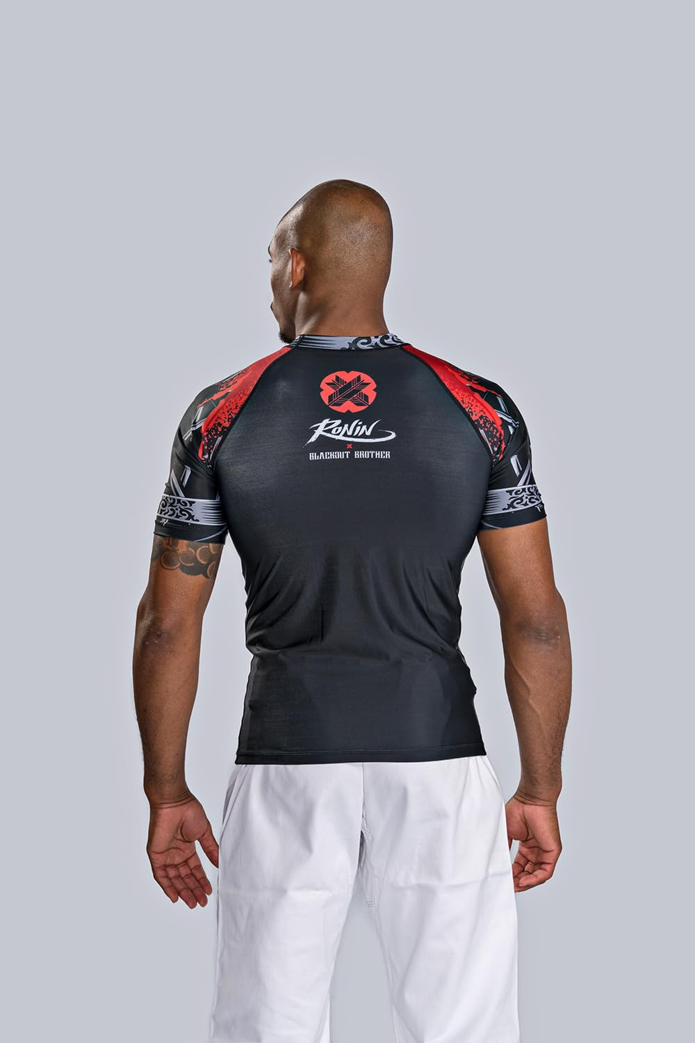 Ronin Samurai Blackout Ghost Base Layer Kompressionsshirt für BJJ MMA Grappling