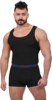 طقم ملابس داخلية للرجال مكون من بوكسر قصير باستك عند الخصر وفانلات بدون اكمام من دايس (عبوة من 1)