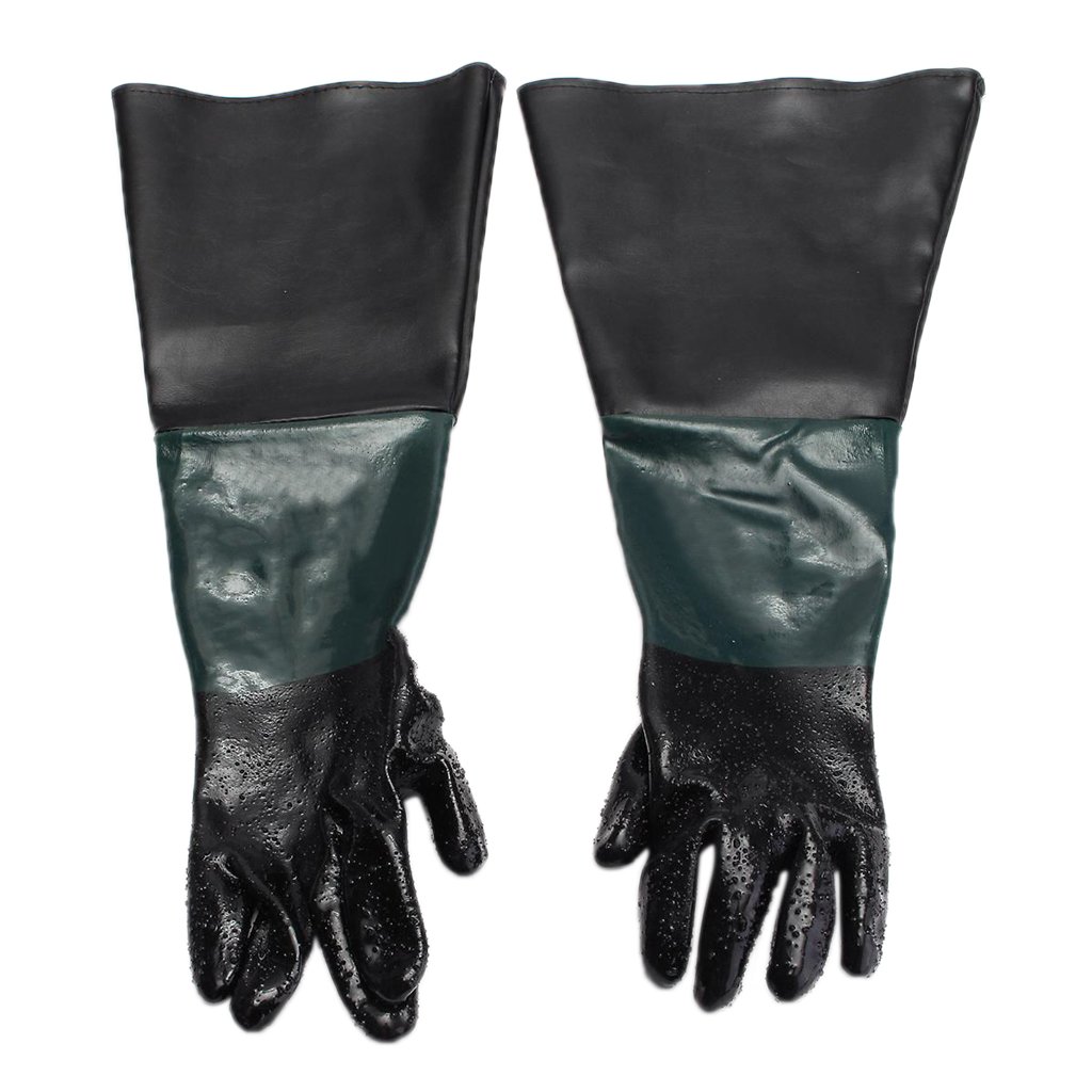 Sharplace 1 Pair Gloves for Sandblasting Machine Blast Cabinet - 7"x 24" Heavy Duty