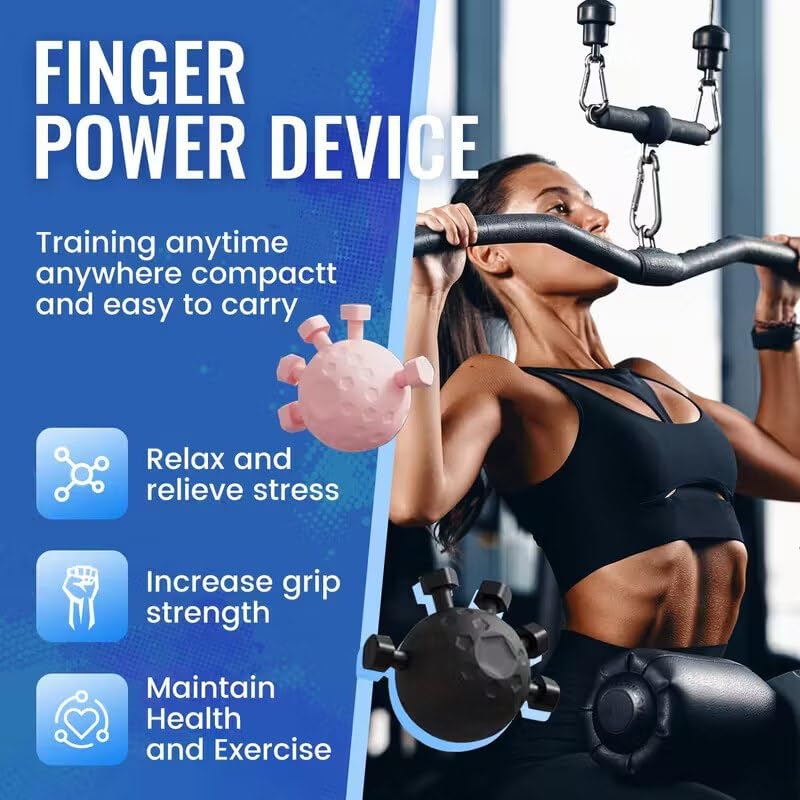 Image of Finger Strength Training Ball | Hand Grip Finger Exercise Ball for Strength, Stress Relief & Rehabilitation | Press Release Finger Trainer for Athletes, Musicians & Therapy | Improve Finger Flexibility & Grip Power