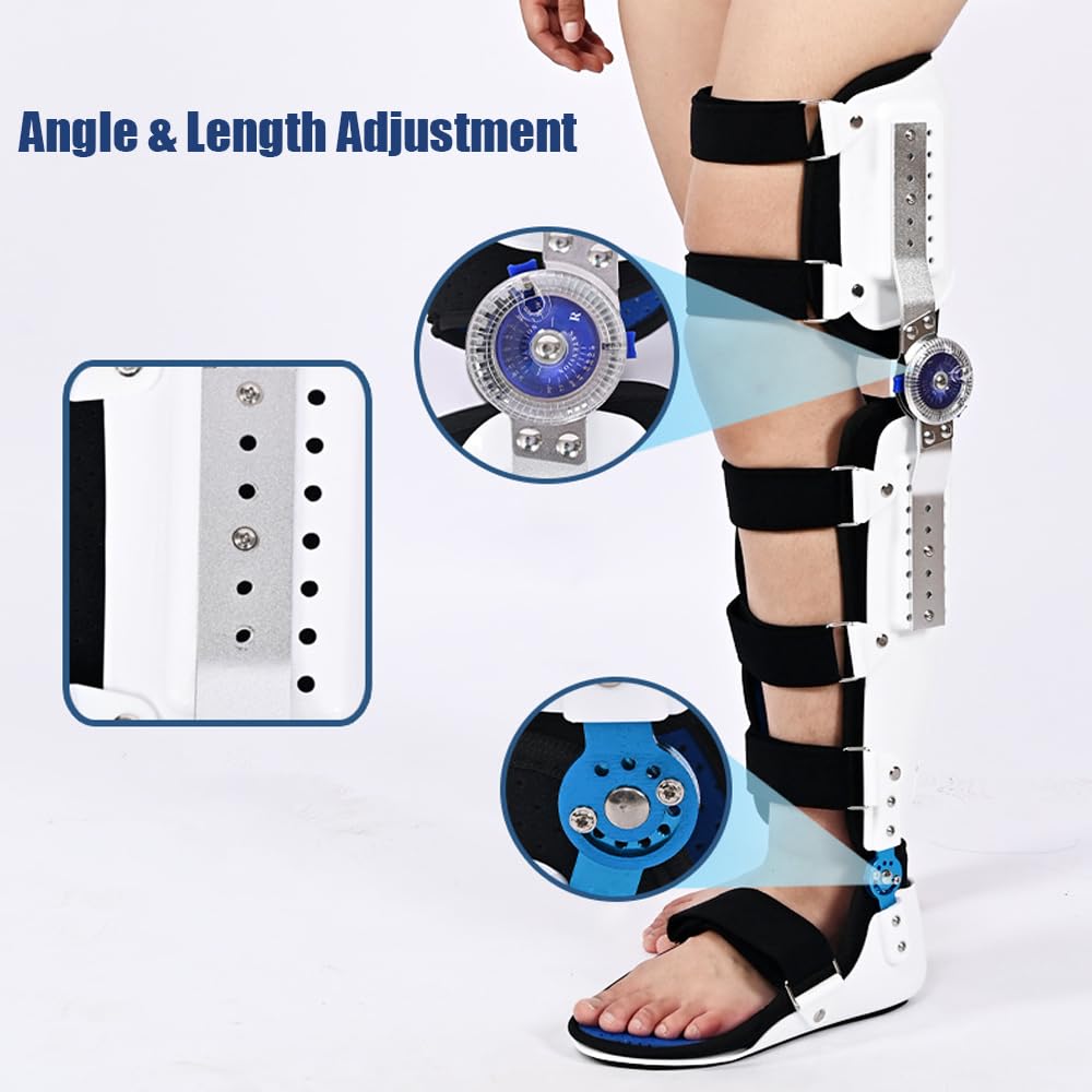 Verstellbare Knie-Fixierungsschiene, Bein Fuß Orthopädie Schiene, Immobilisator der unteren Extremitäten, Patienten-Knöchelschutz