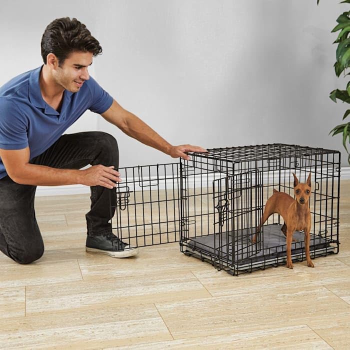 EveryYay by Petco Ultra Tough 2-Door Folding Dog Crate Small 24.81" L X 18.04" W X 19.41" H Without Handles