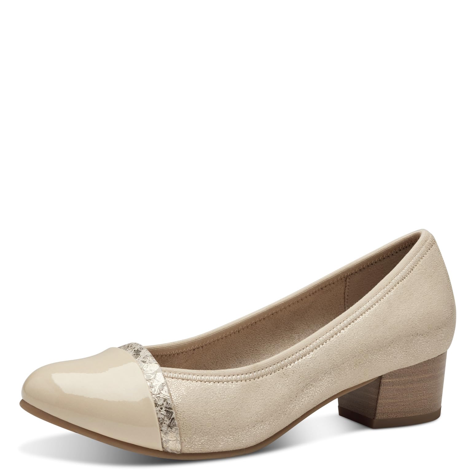 Jana Women’s Pumps Low Heel Vegan, Gold Met Str, 5 UK