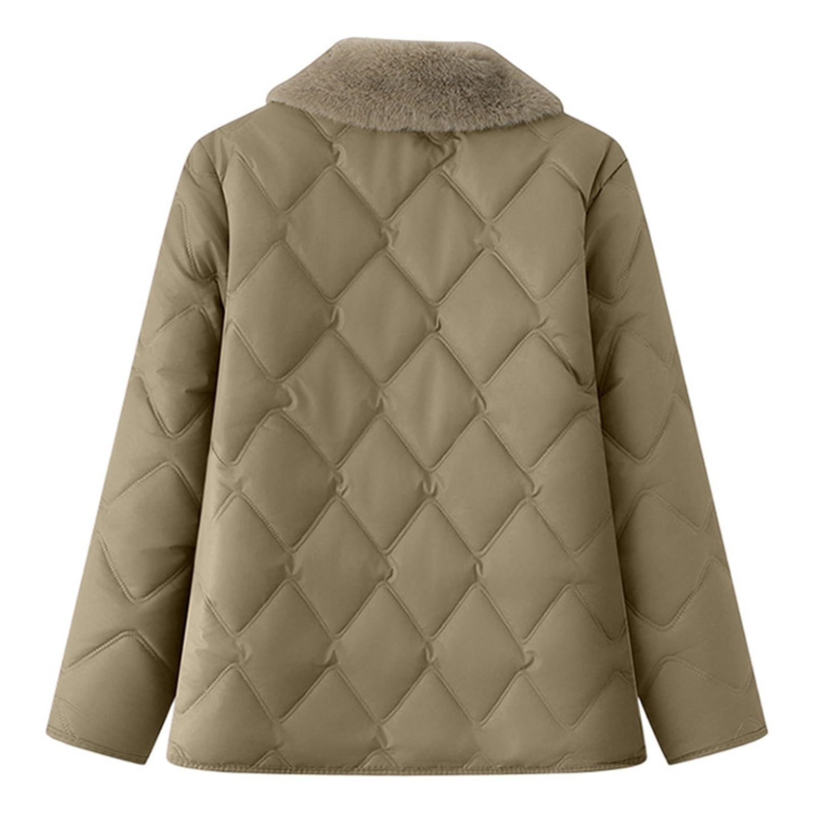 Il calore invernale rivisitato: cappotto corto spesso con finiture finte, giacca trapuntata alla moda per il massimo comfort e stile durante il freddo.