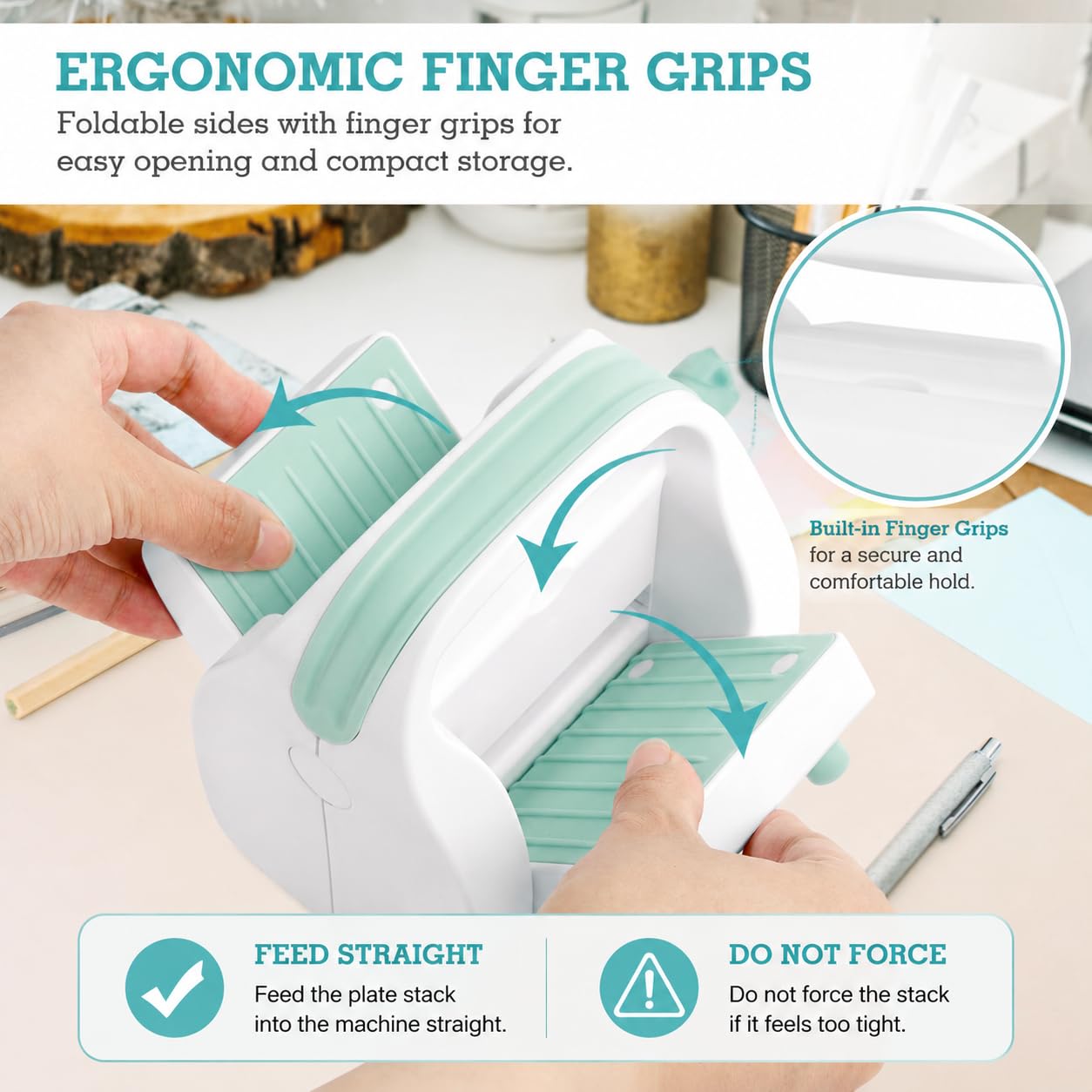 CraftGenes Mini machine de découpe, machine de gaufrage de 7,6 cm pour scrapbooking et fabrication de cartes, fente d'alimentation – Outil de bricolage compact pour travaux manuels en papier