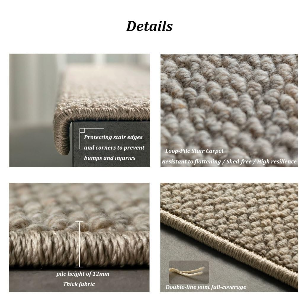 Lot De 1-7 Tapis D'escalier Autocollants Et Antidérapants pour L'intérieur