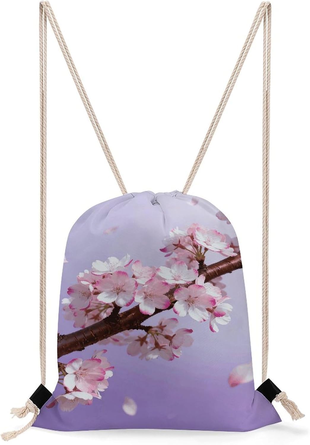 Flower Branch Durable Large Drawstring Backpack