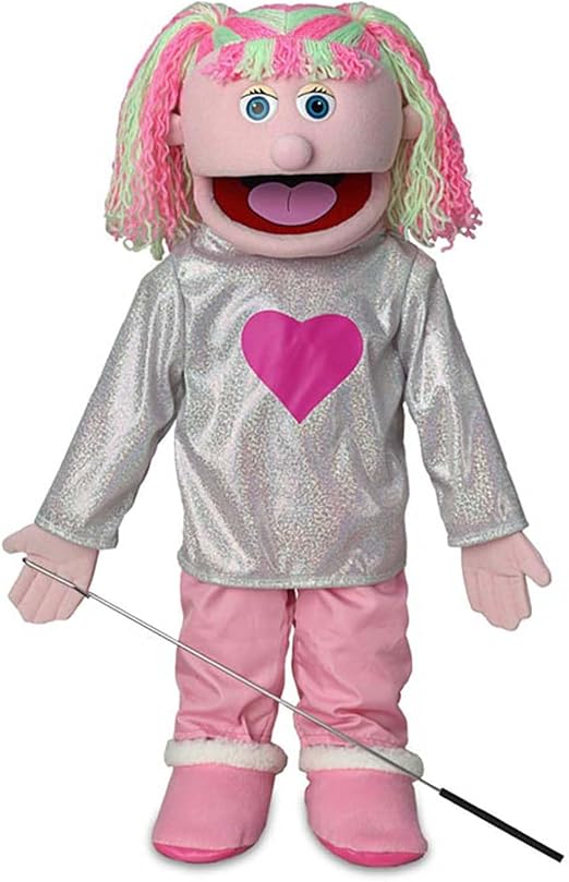 25" Kimmie, Pink Girl, Full Body, Ventriloquist Style Puppet