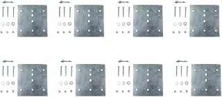 DC Cargo Mall Ultra Secure E Track Plate Installation Kit, 8-Pack - E-Track Rail Mounting Back Plate, Bolts, Nuts, and Washers