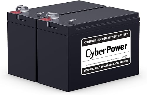 Miniatura 2 de CyberPower RB1270X2C - Cartucho de batería de repuesto para UPS, sin mantenimiento, instalable por el usuario, 12V7Ah