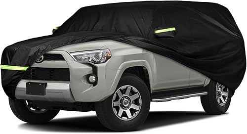 Funda de coche compatible con Toyota 4Runner 2002-2020 2021 2022, 6 capas resistentes impermeables a prueba de polvo negro
