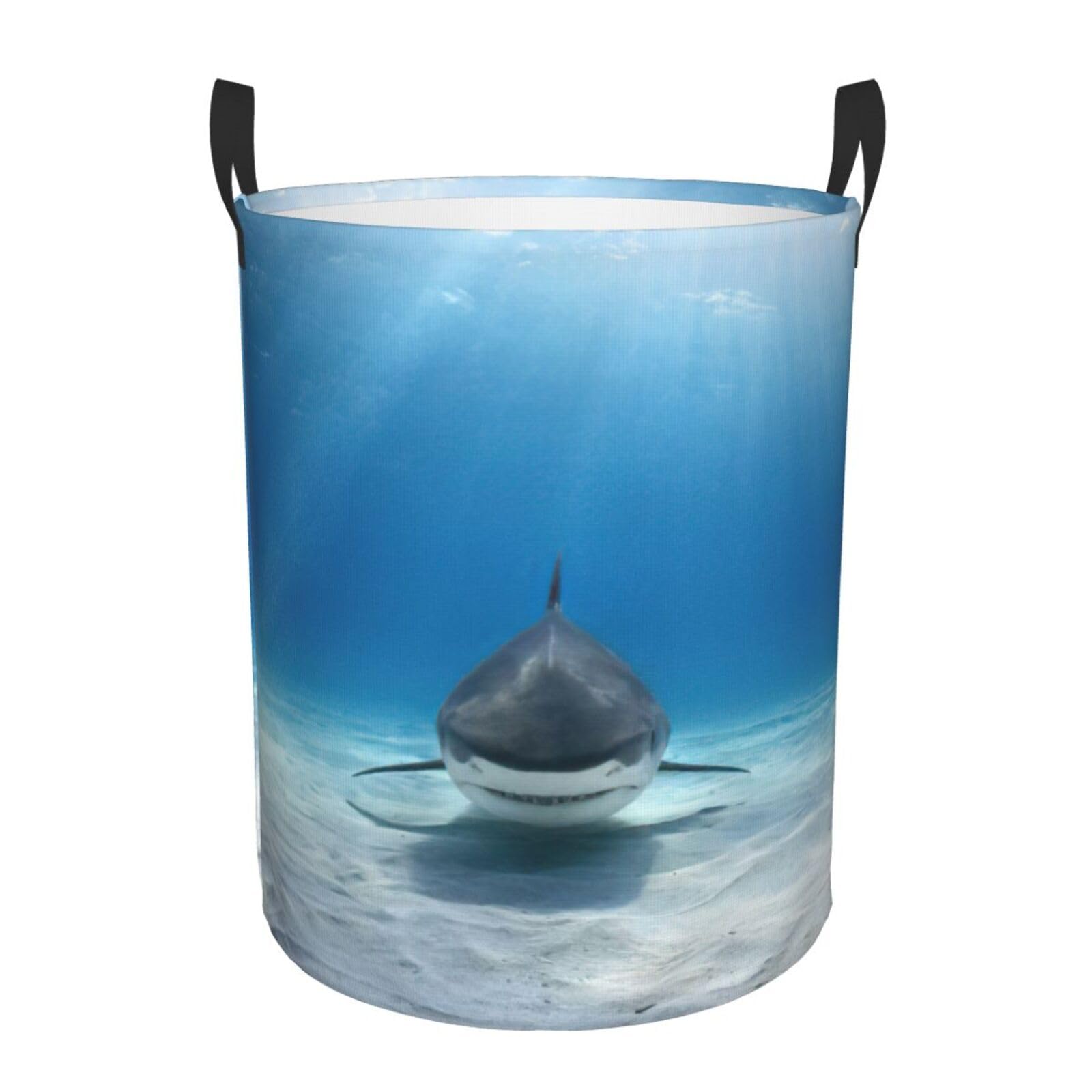 Panier à linge haut avec requin tigre pour sublimer le rangement de votre chambre