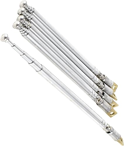 Miniatura 3 de uxcell Antena telescópica universal telescópica, 180 grados, 4.3 in-12.6 in de longitud, 5 secciones receptor de control aéreo para equipo de radio