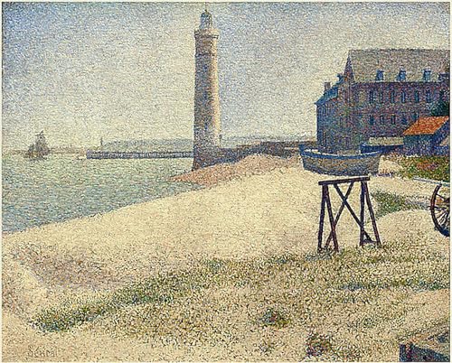 Toile Le phare de Honfleur de Georges Seurat 60x90cm pour salon