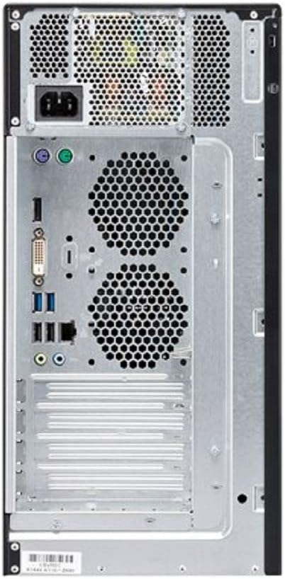 പിൻഭാഗം view of the Fujitsu ESPRIMO P557 PC