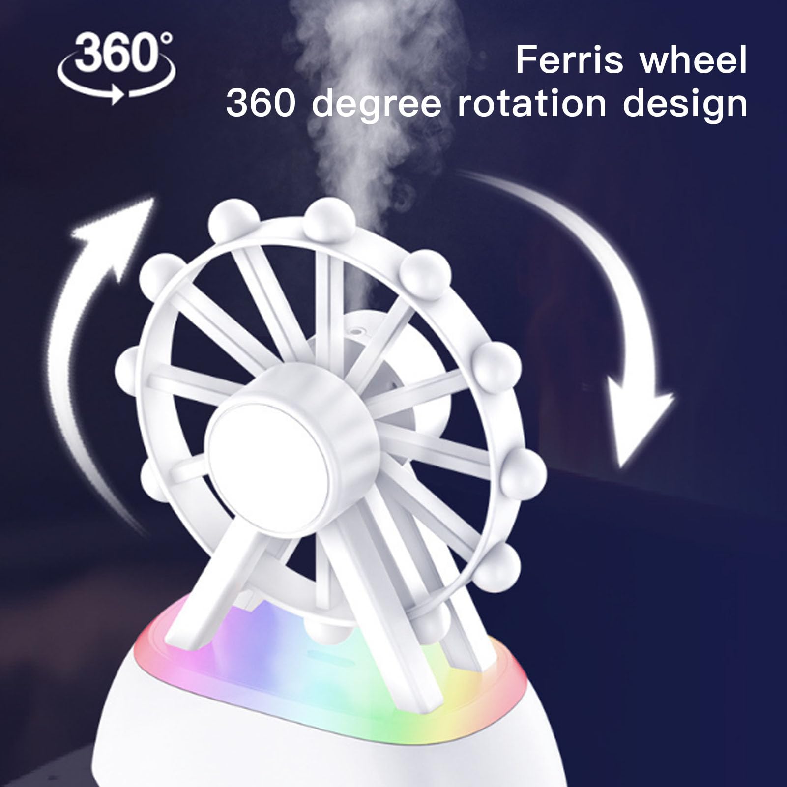 Umidificatore a Nebbia Fredda e Diffusore di Oli Essenziali con Altoparlante Bluetooth per la Camera da Letto di Casa Materiale ABS da 300 Ml di Grande capacità