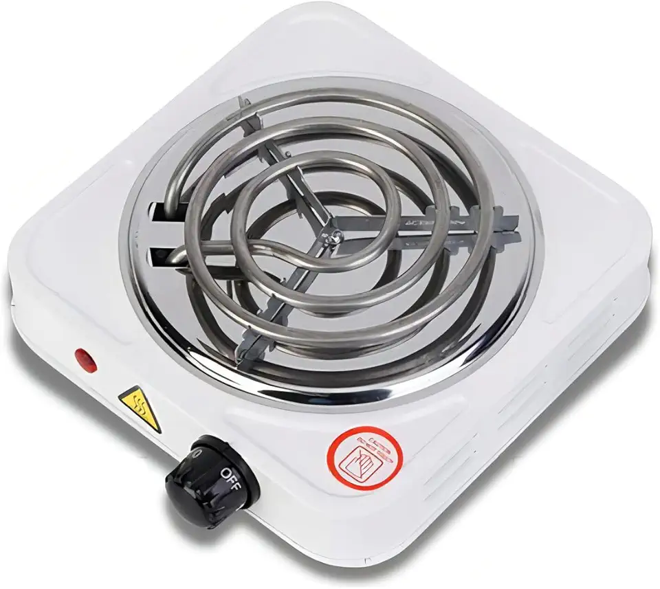 Fogareiro Elétrico Portátil Cooktop 220v 1 Boca 1000w Branco