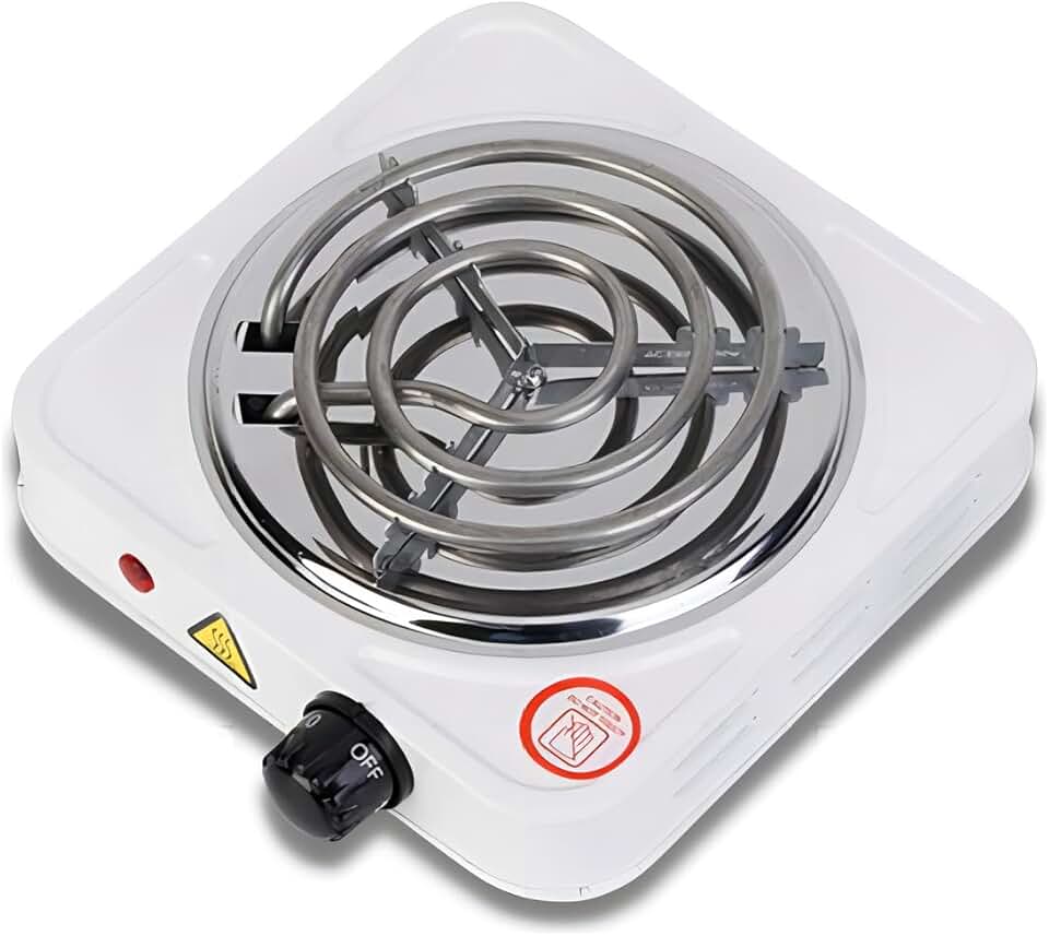 Fogareiro Elétrico Portátil Cooktop 220v 1 Boca 1000w Branco