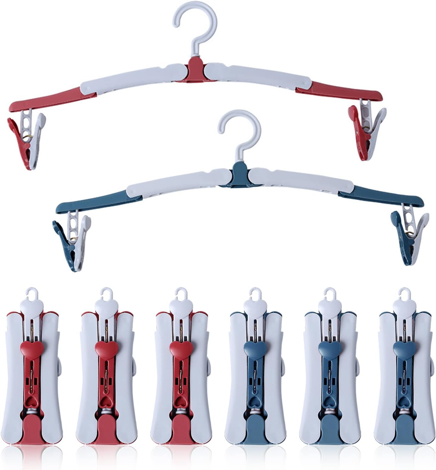 iitrust Travel Hanger, 10pcs Portable Travel Folding Plastic Clothes