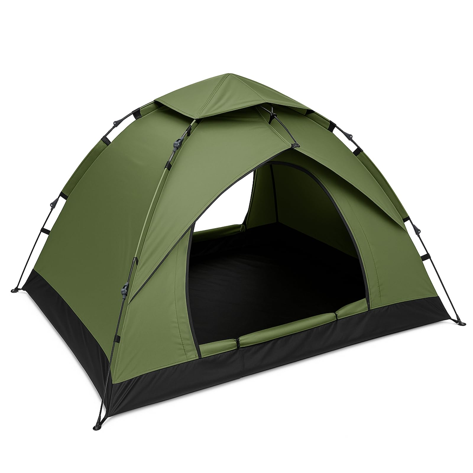 BREEZENEST 2-3 Person Instant Pop-Up Dome Tent – Waterproof & UV Protection Camping Tent for Hiking, Outdoor, Backpacking, Includes Carry Bag (Green)