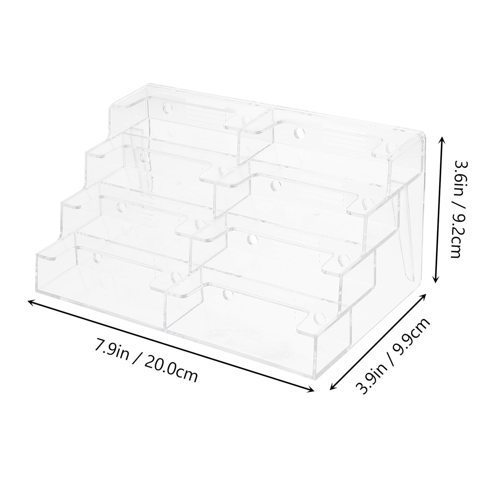 Caja de Tarjetas de Visita de Acrílico Transparente 2 Piezas | Organizador Compacto para Notas, Diseño Limpio y Ordenado, Uso en Escritorio y Habitación