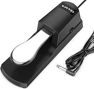 Sustain Pedal for Keyboard - Sovvid Piano Foot Pedal with Polarity Switch for All Brands Electronic Keyboards, MIDI Keyboards, Digital Pianos, Yamaha, Roland, Korg, Behringer, Moog and More