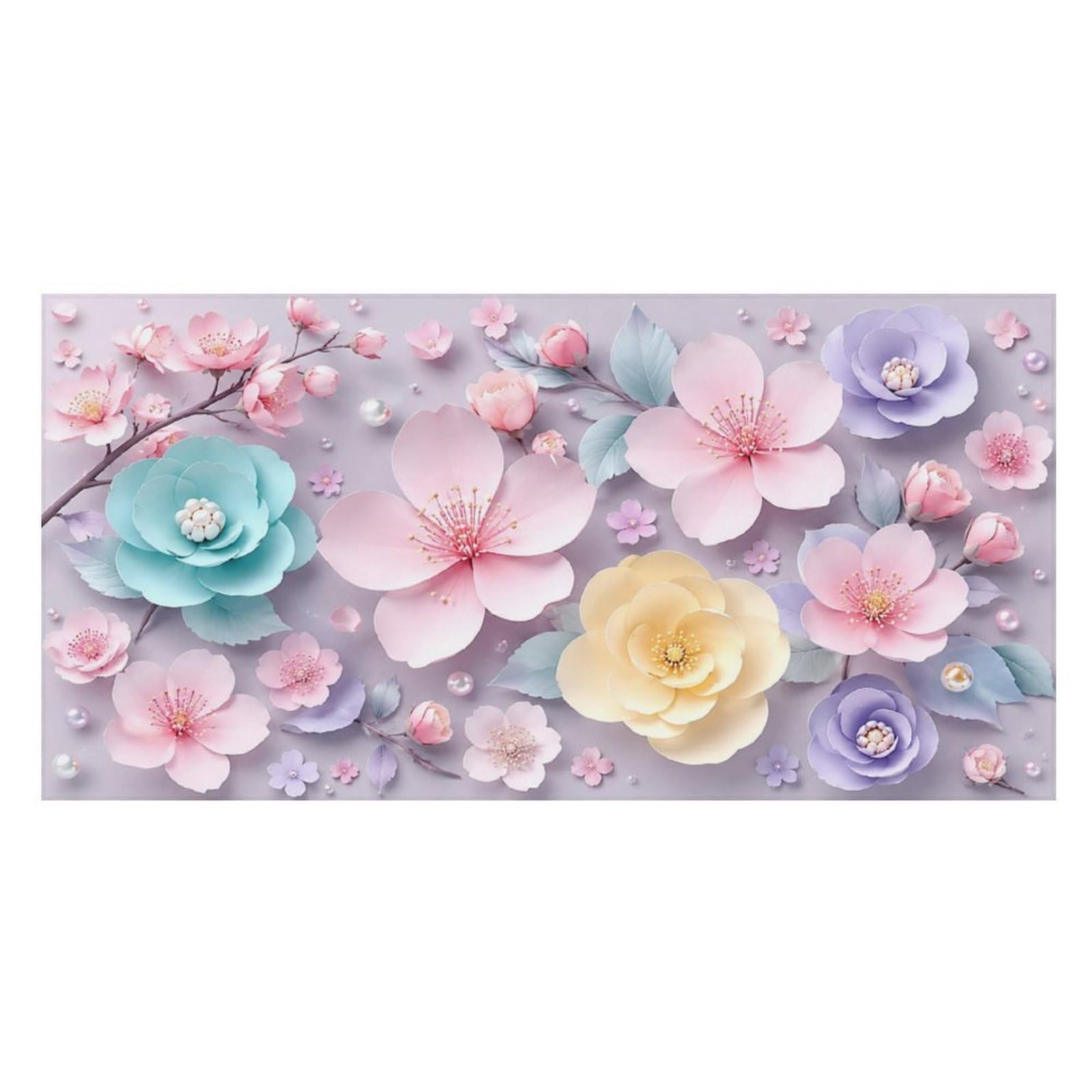 Anceky Pastel Floral Oversized Beach Towel Quick Dry Sand Free Microfiber Travel Towel Lightweight Multi Purpose Beach Blanket Pool Gym Bath Towel 63x31 in