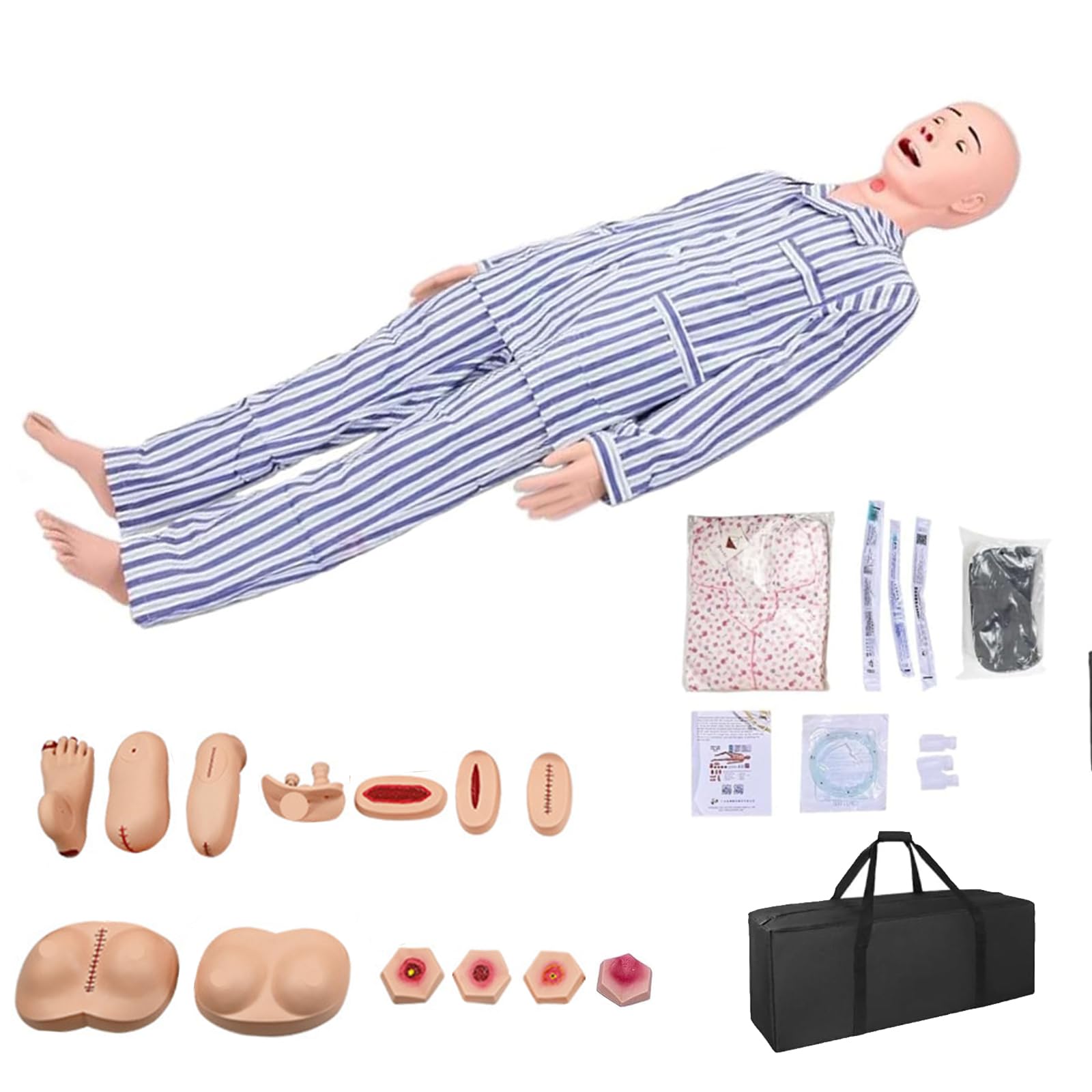 Medical Mannequin for Training, Life Patient Care Manikin Training Nursing Teaching Model Full Body Training Mannequin for First Aid Students Nursing