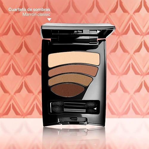 Miniatura 3 de Esika Pro Sombras HD 4 Sombras Paleta, Acabados Mate y Satén, Tutorial Incluido, Color: Marron Classic