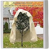 Pasidener Plant Covers Freeze Protection 2.8oz 1 Pack 90"x75" Winter Tree Covers Frost Blankets for Outdoor Plants with Zipper Drawstring- Frost Cold Pest Protection for Shrubs Fruit Tree