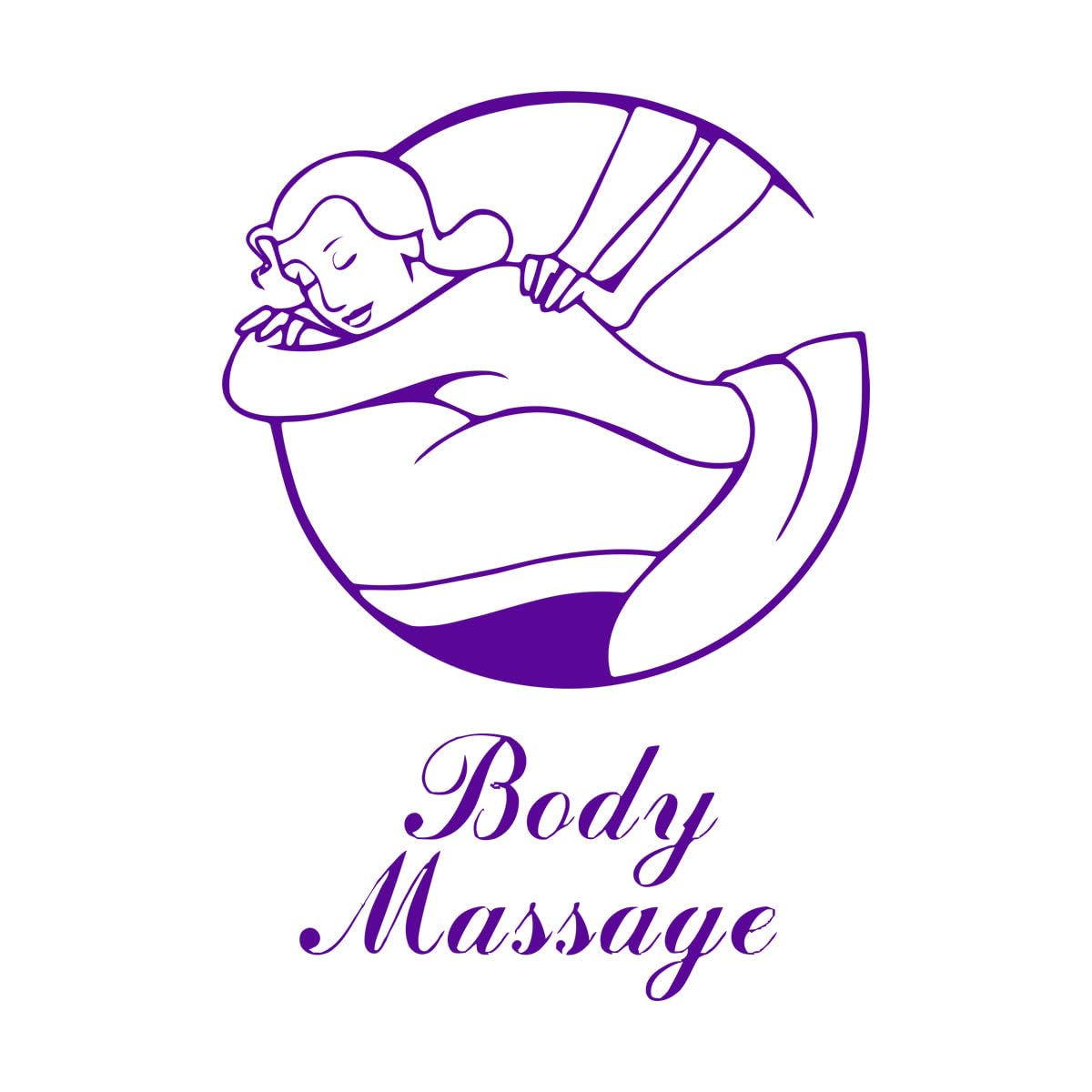 Body Massage Sign Vinyl Wall Stickers Massage Therapist Wall Art Mural Spa Salon Décor Removable Spa Window Poster Small - 30x42cm